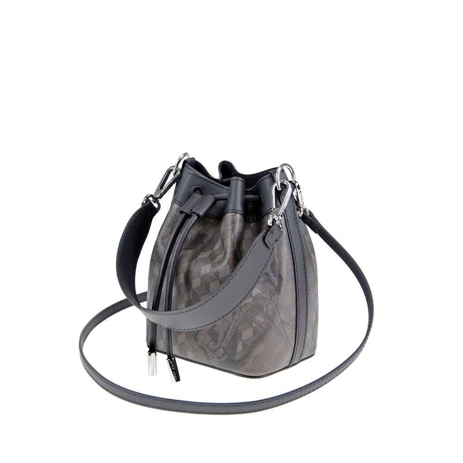 Bags Loup Noir | Micro Bucket Bag Cheval Brown/Black - Loupbag